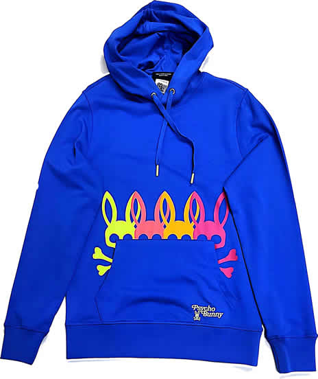 Psycho Bunny Blue Hoodie Jacket (B6H966U1FT)