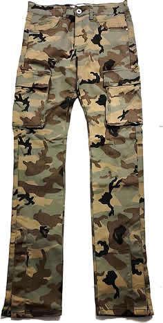 KDNK Brand Ripped Comfort Stretch Camo Jeans (KNB3205)
