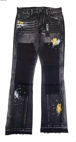 KDNK Brand Flare Comfort Stretch Black Jeans (KND4514)