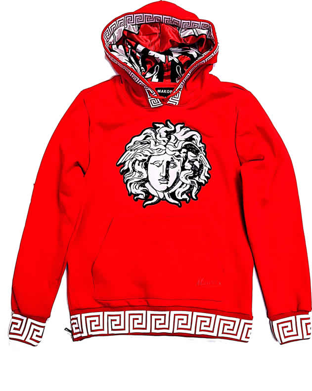 Makobi Designer Red Hoodie Jacket (M4675)