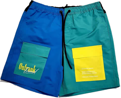 Outrank Brand Polyester Short (Blue/Green)
